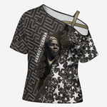 Harriet Tubman Underground Railroad Cross Shoulder Shirt Fearless In The Dark - Civil Rights Hero Vintage Art