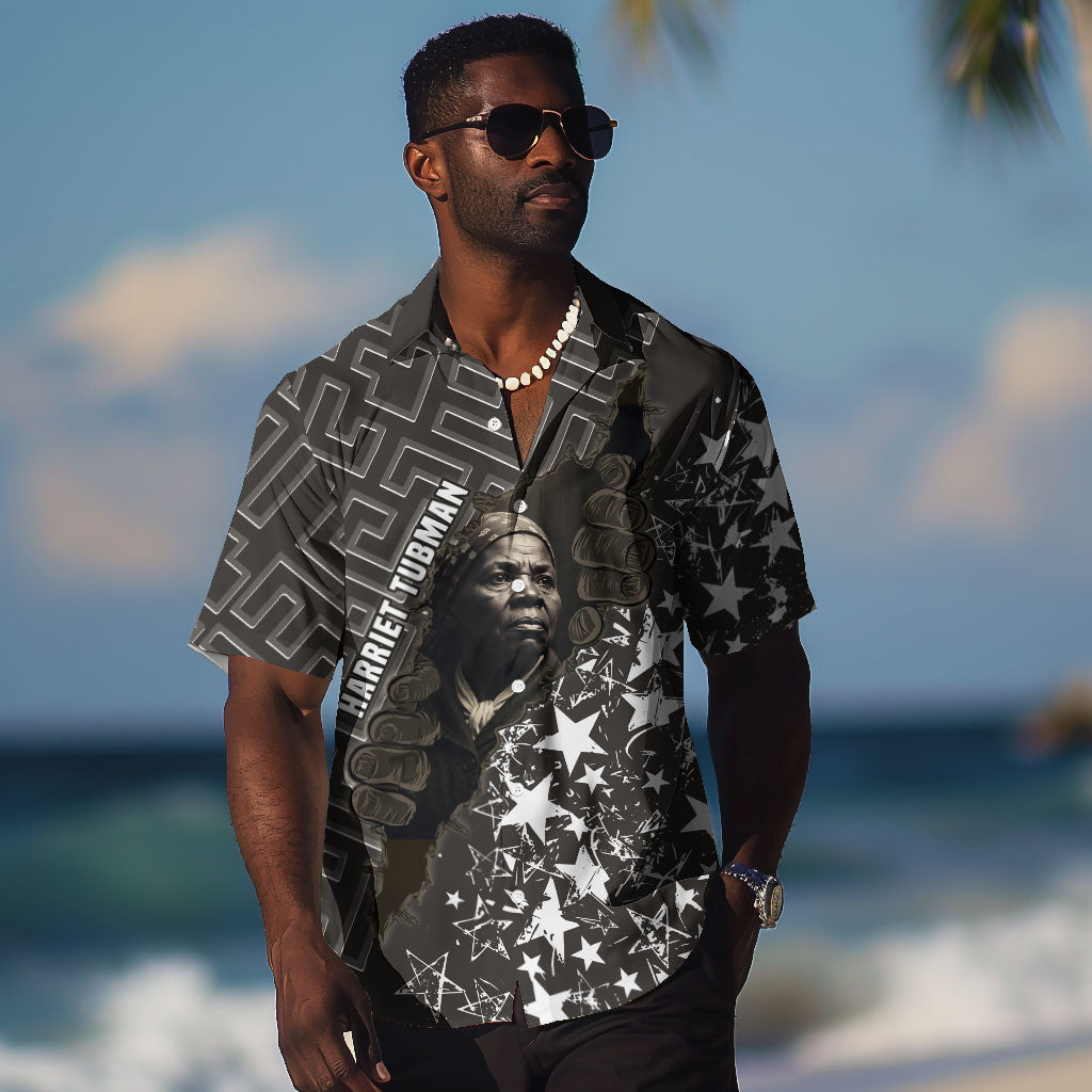 Harriet Tubman Underground Railroad Hawaiian Shirt Fearless In The Dark - Civil Rights Hero Vintage Art