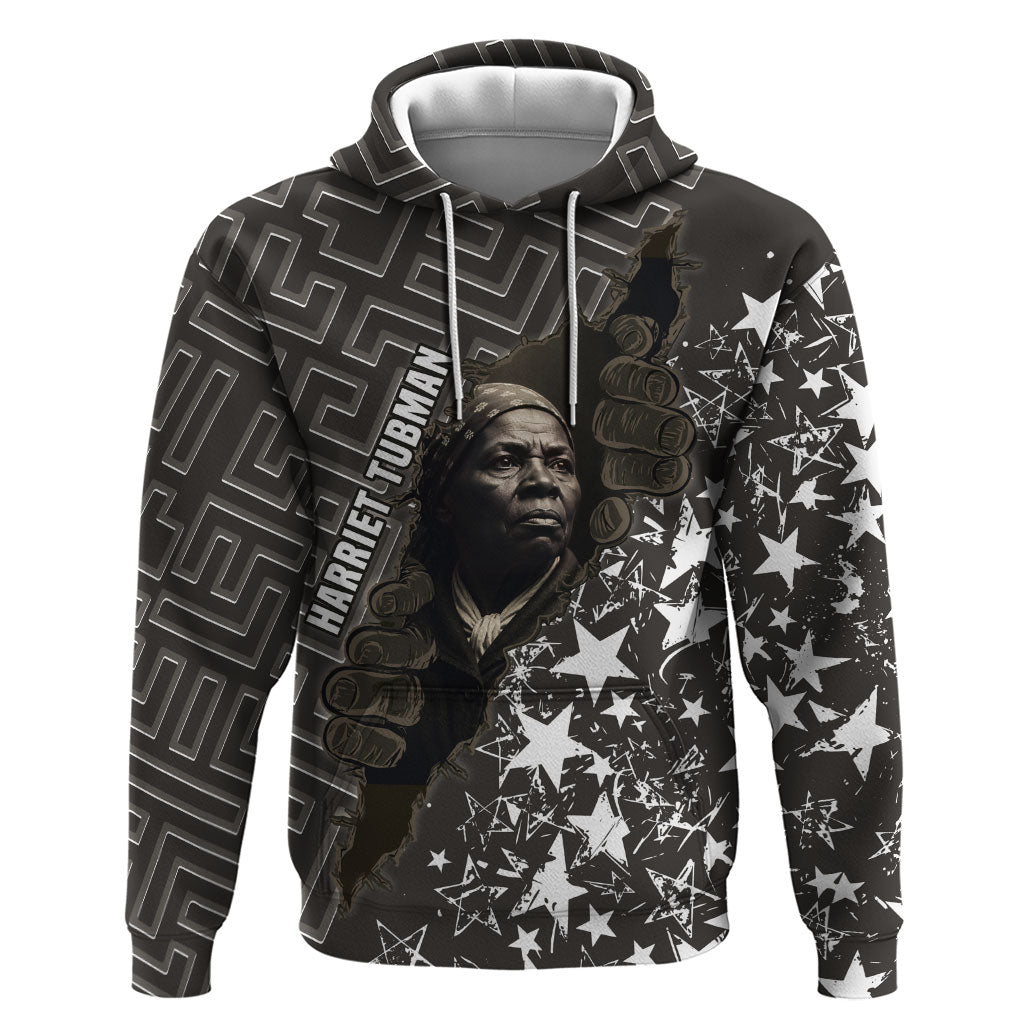 Harriet Tubman Underground Railroad Hoodie Fearless In The Dark - Civil Rights Hero Vintage Art