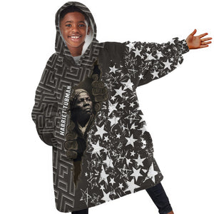 Harriet Tubman Underground Railroad Kid Wearable Blanket Hoodie Fearless In The Dark - Civil Rights Hero Vintage Art
