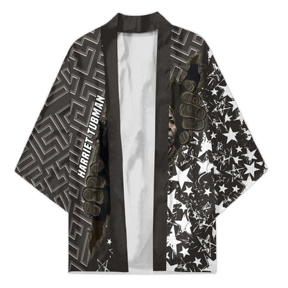 Harriet Tubman Underground Railroad Kimono Fearless In The Dark - Civil Rights Hero Vintage Art