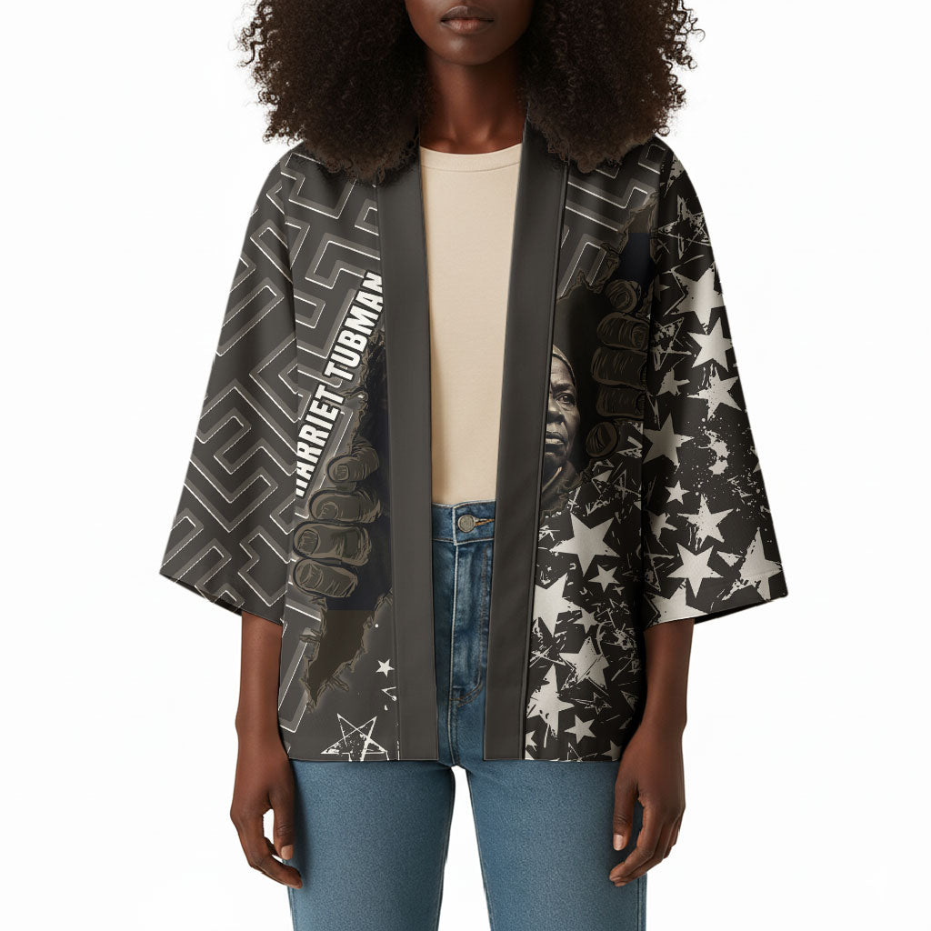 Harriet Tubman Underground Railroad Kimono Fearless In The Dark - Civil Rights Hero Vintage Art