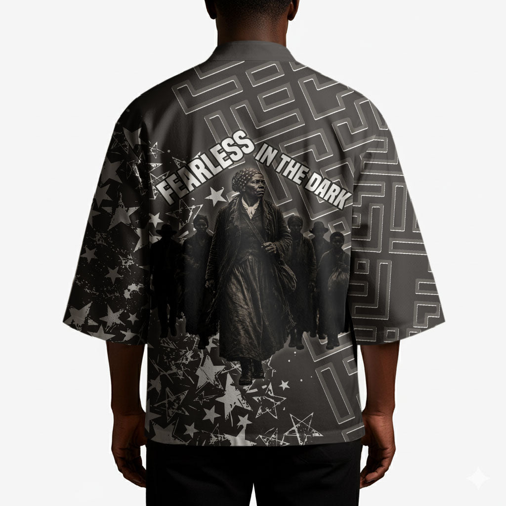 Harriet Tubman Underground Railroad Kimono Fearless In The Dark - Civil Rights Hero Vintage Art