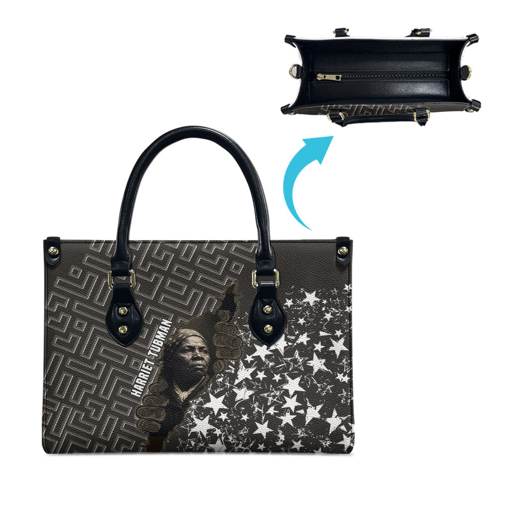 Harriet Tubman Underground Railroad Leather Bag Fearless In The Dark - Civil Rights Hero Vintage Art