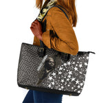 Harriet Tubman Underground Railroad Leather Tote Bag Fearless In The Dark - Civil Rights Hero Vintage Art