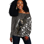 Harriet Tubman Underground Railroad Off Shoulder Sweater Fearless In The Dark - Civil Rights Hero Vintage Art