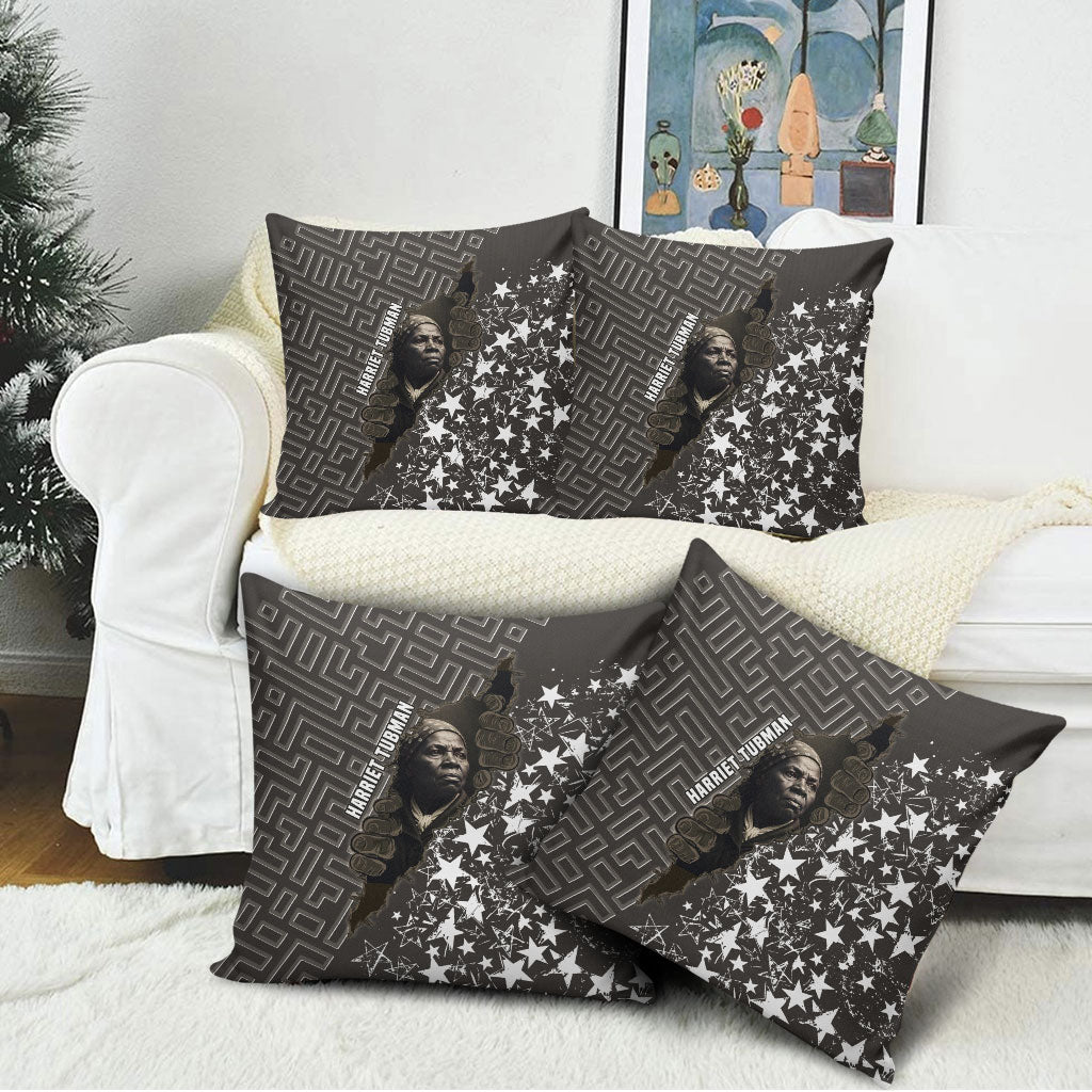 Harriet Tubman Underground Railroad Pillow Cover Fearless In The Dark - Civil Rights Hero Vintage Art