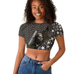 Harriet Tubman Underground Railroad Raglan Cropped T shirt Fearless In The Dark - Civil Rights Hero Vintage Art