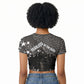 Harriet Tubman Underground Railroad Raglan Cropped T shirt Fearless In The Dark - Civil Rights Hero Vintage Art