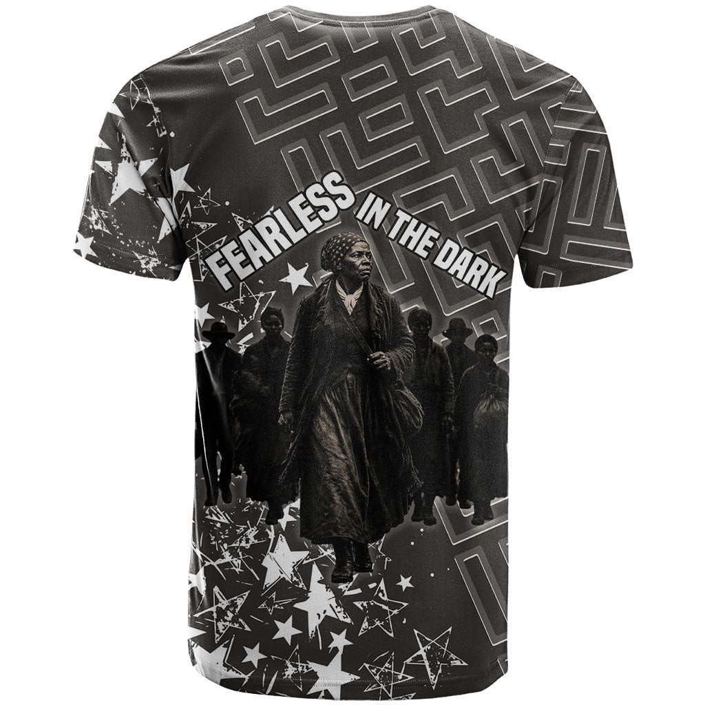 Harriet Tubman Underground Railroad T shirt Fearless In The Dark - Civil Rights Hero Vintage Art