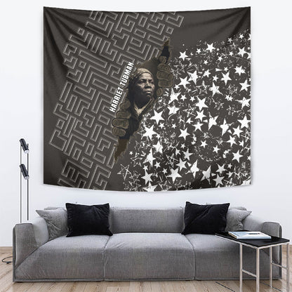Harriet Tubman Underground Railroad Tapestry Fearless In The Dark - Civil Rights Hero Vintage Art