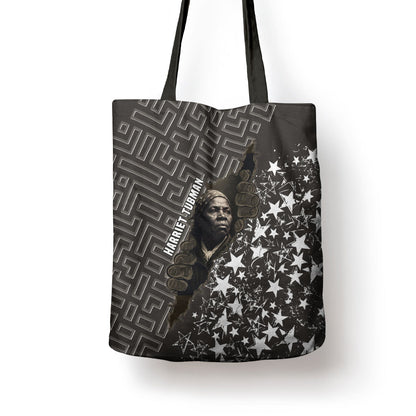 Harriet Tubman Underground Railroad Tote Bag Fearless In The Dark - Civil Rights Hero Vintage Art