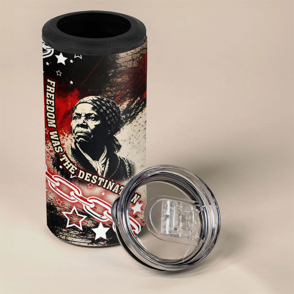 Freedom Fighter Harriet Tubman 4 in 1 Can Cooler Tumbler Freedom Was The Destination 1822