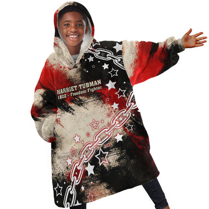 Freedom Fighter Harriet Tubman Kid Wearable Blanket Hoodie Freedom Was The Destination 1822