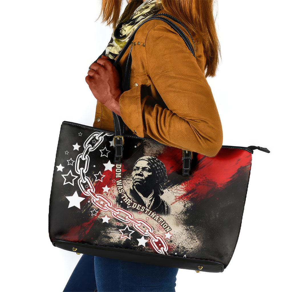 Freedom Fighter Harriet Tubman Leather Tote Bag Freedom Was The Destination 1822