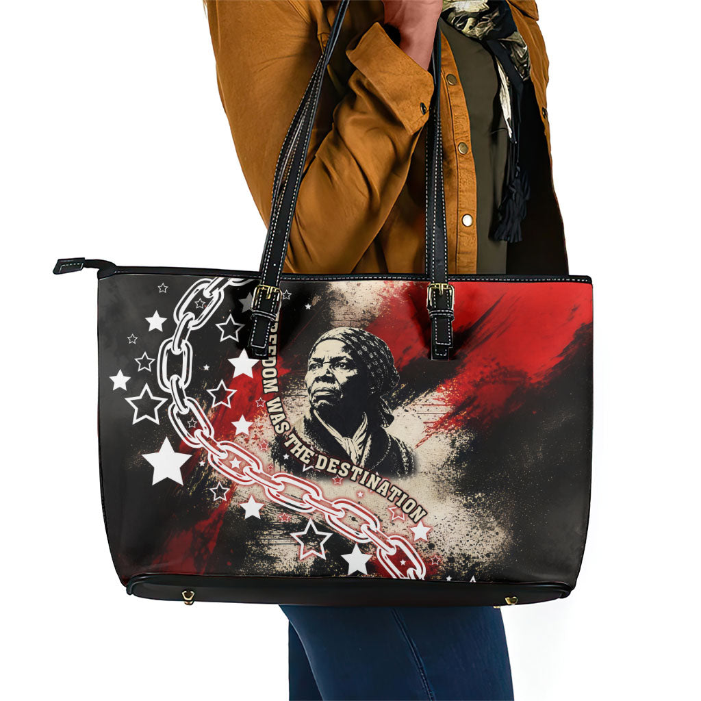Freedom Fighter Harriet Tubman Leather Tote Bag Freedom Was The Destination 1822