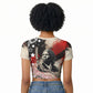 Freedom Fighter Harriet Tubman Raglan Cropped T shirt Freedom Was The Destination 1822