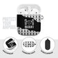 Malcolm X 101 Years Of Resistance AirPods Case Civil Rights Leader Portrait - Monochrome X Pattern