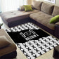 Malcolm X 101 Years Of Resistance Area Rug Civil Rights Leader Portrait - Monochrome X Pattern