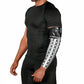 Malcolm X 101 Years Of Resistance Arm Sleeves Civil Rights Leader Portrait - Monochrome X Pattern