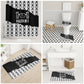 Malcolm X 101 Years Of Resistance Bathroom Set Civil Rights Leader Portrait - Monochrome X Pattern