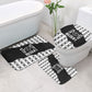 Malcolm X 101 Years Of Resistance Bathroom Set Civil Rights Leader Portrait - Monochrome X Pattern