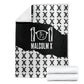 Malcolm X 101 Years Of Resistance Blanket Civil Rights Leader Portrait - Monochrome X Pattern