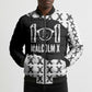 Malcolm X 101 Years Of Resistance Bomber Puffer Jacket Civil Rights Leader Portrait - Monochrome X Pattern