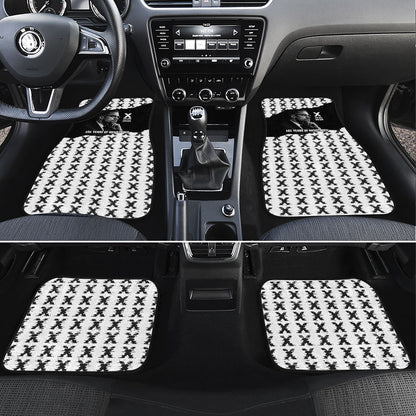 Malcolm X 101 Years Of Resistance Car Mats Civil Rights Leader Portrait - Monochrome X Pattern