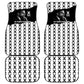 Malcolm X 101 Years Of Resistance Car Mats Civil Rights Leader Portrait - Monochrome X Pattern