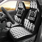 Malcolm X 101 Years Of Resistance Car Seat Cover Civil Rights Leader Portrait - Monochrome X Pattern