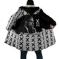 Malcolm X 101 Years Of Resistance Cloak Civil Rights Leader Portrait - Monochrome X Pattern