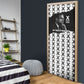 Malcolm X 101 Years Of Resistance Door Cover Civil Rights Leader Portrait - Monochrome X Pattern