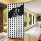 Malcolm X 101 Years Of Resistance Door Cover Civil Rights Leader Portrait - Monochrome X Pattern