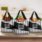 Malcolm X 101 Years Of Resistance Grocery Bag Civil Rights Leader Portrait - Monochrome X Pattern