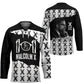 Malcolm X 101 Years Of Resistance Hockey Jersey Civil Rights Leader Portrait - Monochrome X Pattern