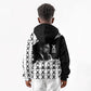 Malcolm X 101 Years Of Resistance Kid Hoodie Civil Rights Leader Portrait - Monochrome X Pattern