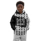 Malcolm X 101 Years Of Resistance Kid Hoodie Civil Rights Leader Portrait - Monochrome X Pattern