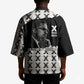 Malcolm X 101 Years Of Resistance Kimono Civil Rights Leader Portrait - Monochrome X Pattern