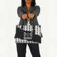 Malcolm X 101 Years Of Resistance Leather Bag Civil Rights Leader Portrait - Monochrome X Pattern