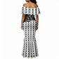 Malcolm X 101 Years Of Resistance Mermaid Dress Civil Rights Leader Portrait - Monochrome X Pattern