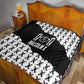 Malcolm X 101 Years Of Resistance Quilt Civil Rights Leader Portrait - Monochrome X Pattern