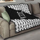 Malcolm X 101 Years Of Resistance Quilt Civil Rights Leader Portrait - Monochrome X Pattern