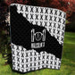 Malcolm X 101 Years Of Resistance Quilt Civil Rights Leader Portrait - Monochrome X Pattern