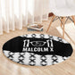 Malcolm X 101 Years Of Resistance Round Carpet Civil Rights Leader Portrait - Monochrome X Pattern