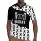 Malcolm X 101 Years Of Resistance Rugby Jersey Civil Rights Leader Portrait - Monochrome X Pattern