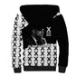 Malcolm X 101 Years Of Resistance Sherpa Hoodie Civil Rights Leader Portrait - Monochrome X Pattern