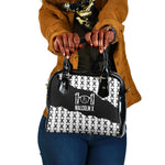 Malcolm X 101 Years Of Resistance Shoulder Handbag Civil Rights Leader Portrait - Monochrome X Pattern