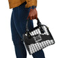 Malcolm X 101 Years Of Resistance Shoulder Handbag Civil Rights Leader Portrait - Monochrome X Pattern