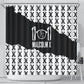 Malcolm X 101 Years Of Resistance Shower Curtain Civil Rights Leader Portrait - Monochrome X Pattern